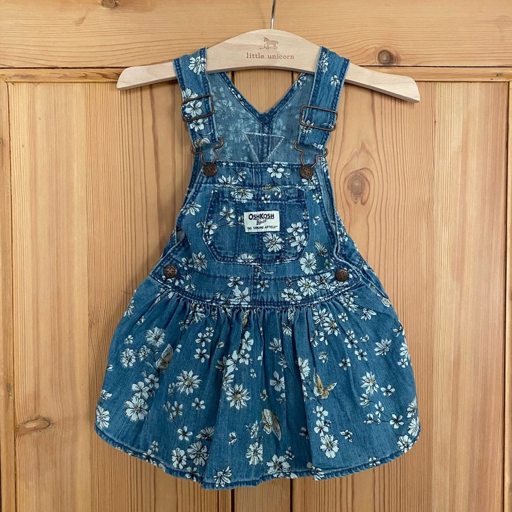 Oshkosh Floral Printed Skirted Overalls